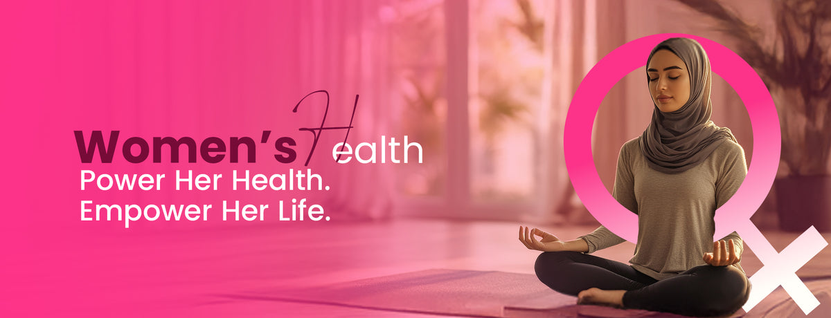 Women’s Health Supplements for Energy, vitality and overall wellbeing for women. They provide essential nutrients like iron and folic acid for complete pregnancy support.  Banner